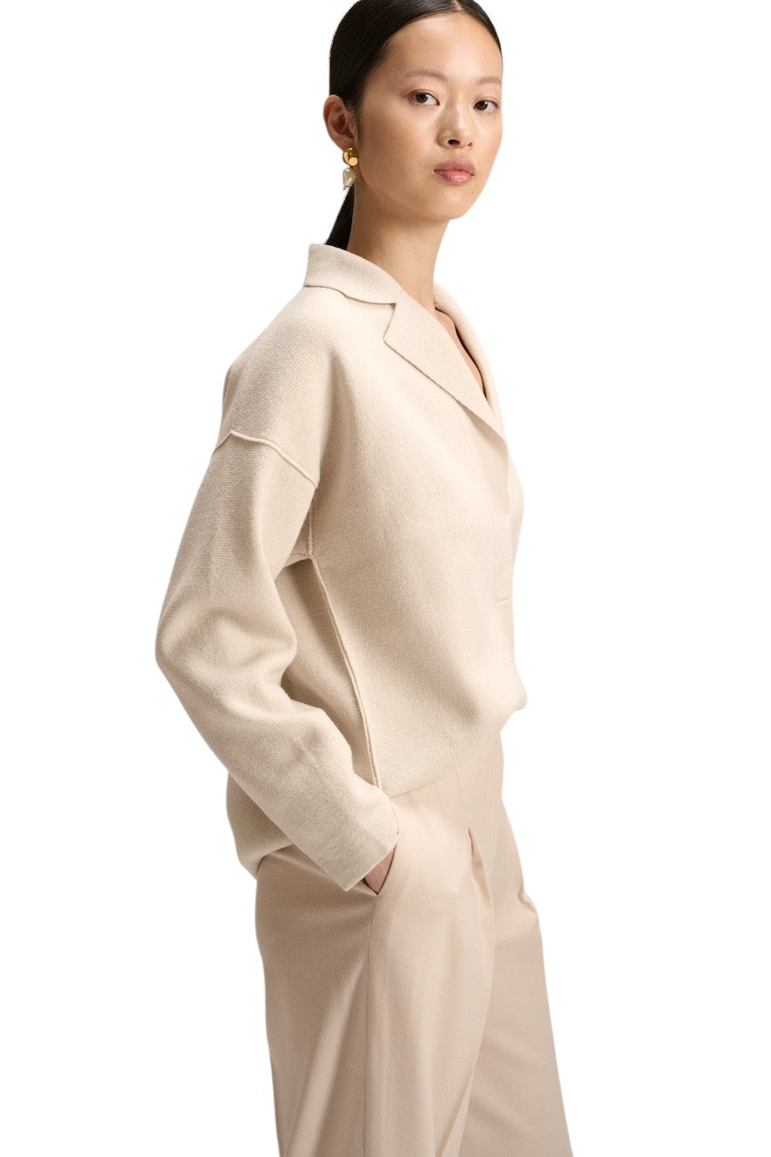 Natan Collection pull trui dames greige MIKA-WOOL 170