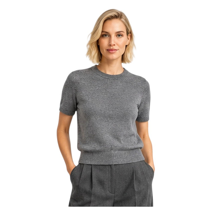 Natan Collection Damenpullover Anthrazit — Vorderansicht am Model