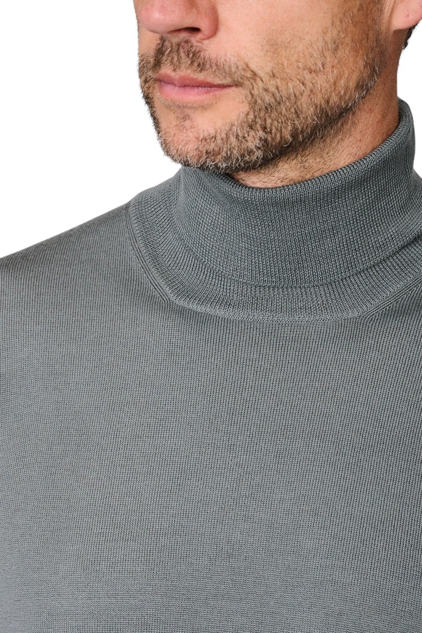 Gran Sasso Men pull trui rolkraag heren olijf 55157/14290 478
