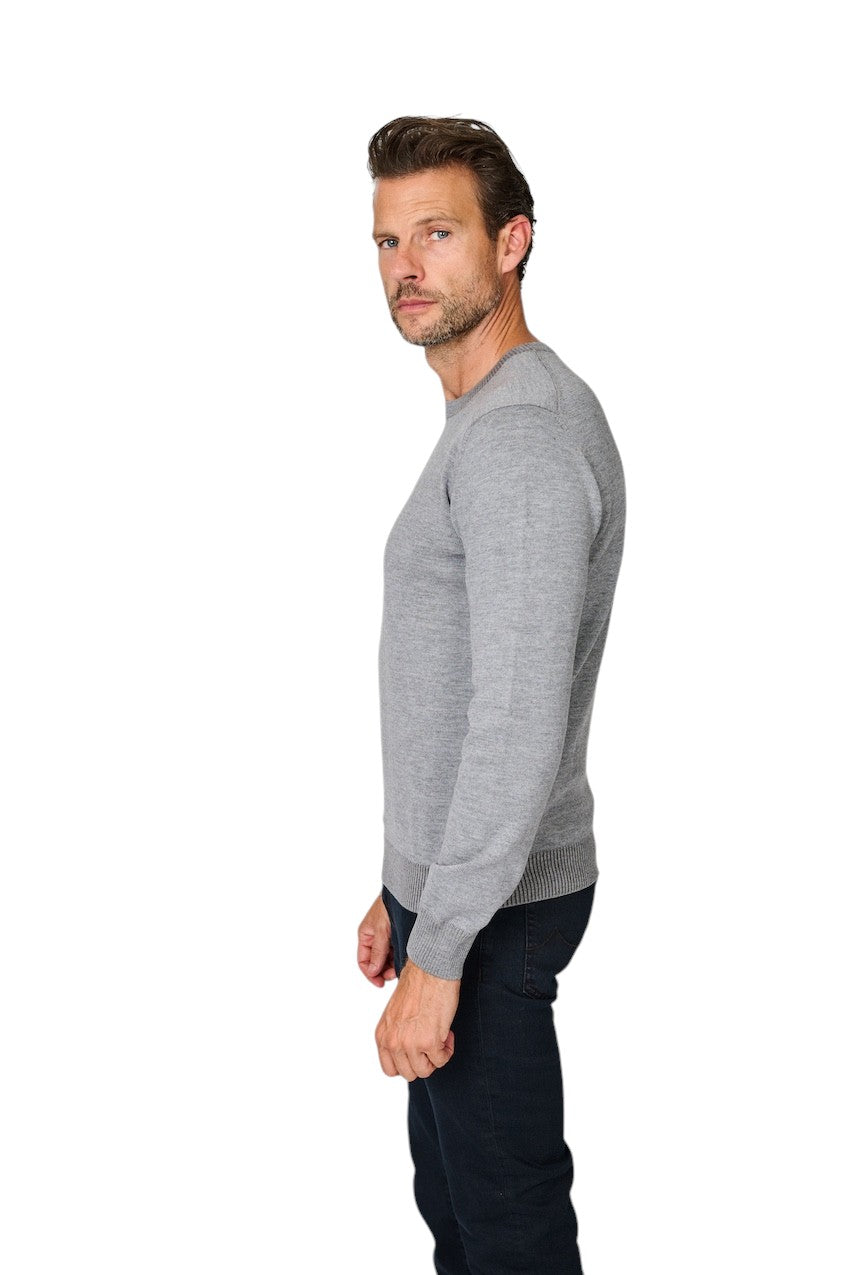 Gran Sasso Men pull trui ronde hals heren grijs 57153/14425 071