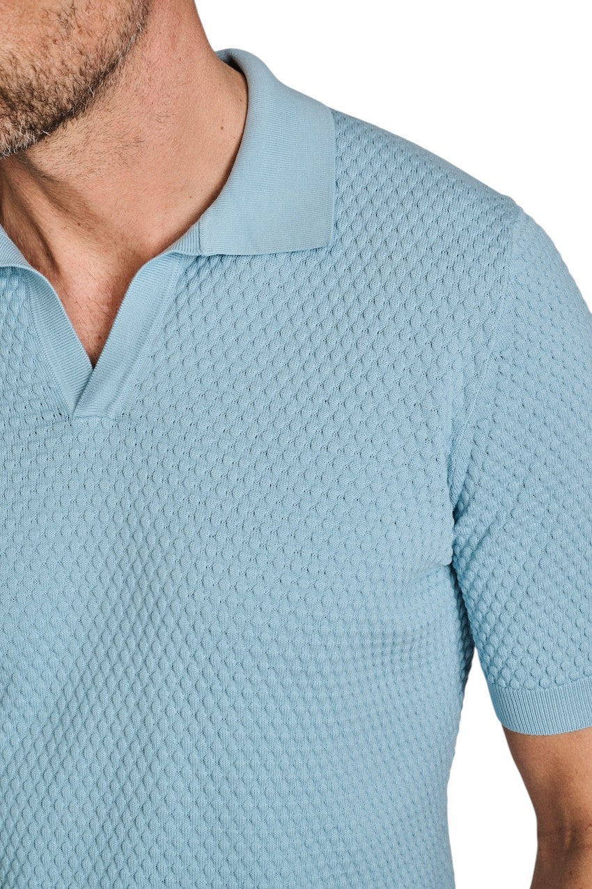 Gran Sasso Men polo shirt korte mouwen heren turquoise 58186/18162 532