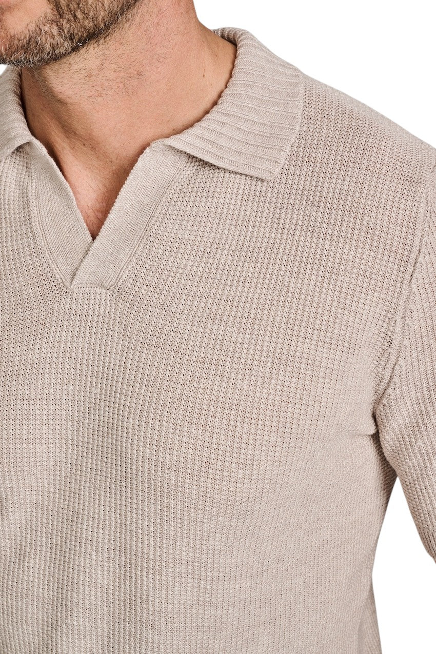 Gran Sasso Men polo shirt korte mouwen heren beige 23140/18640 110