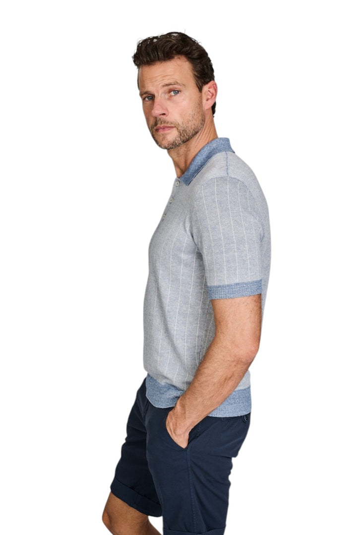 Gran Sasso Men polo shirt korte mouwen heren blauw 57116/18662 565