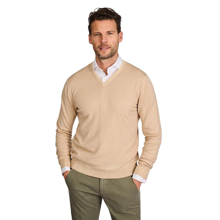 gran-sasso-men-pull-trui-v-hals-heren-beige-3