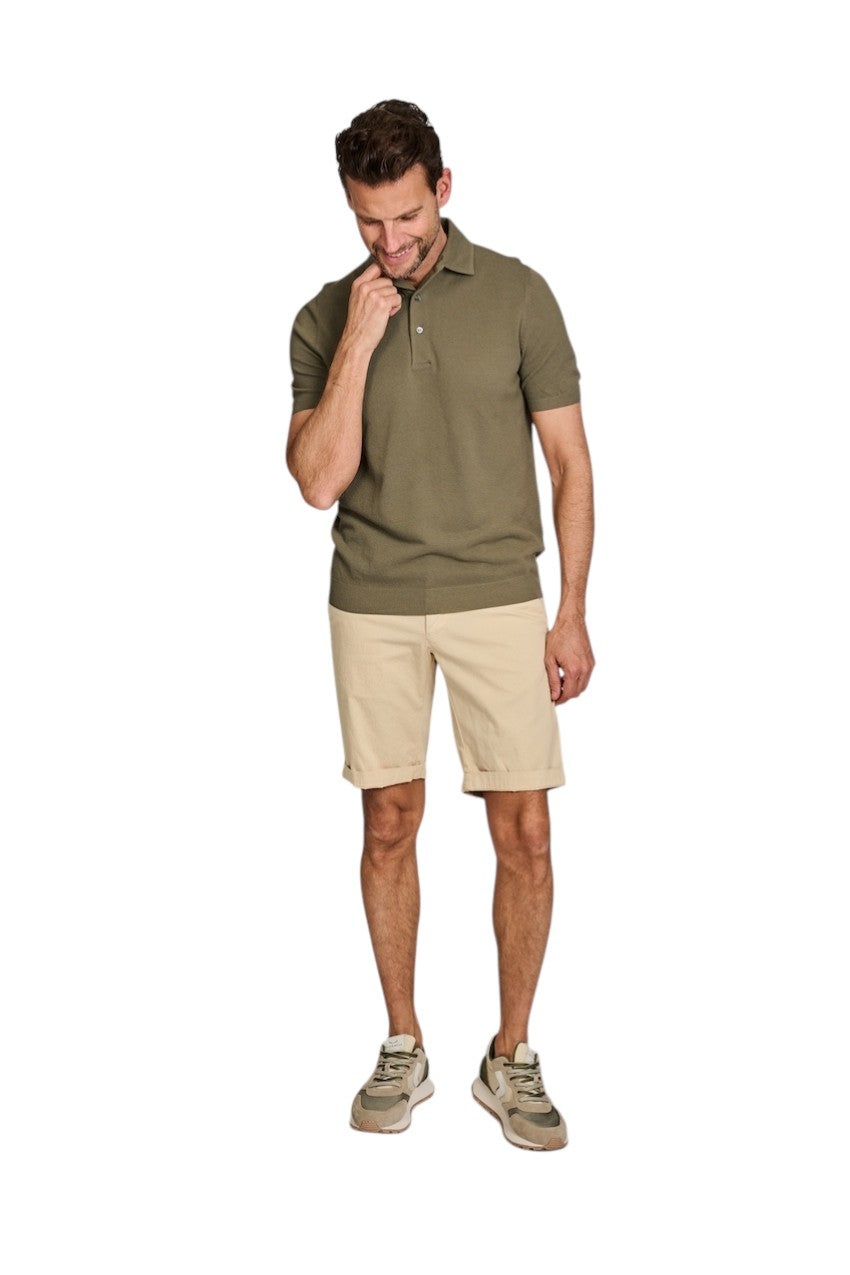 Gran Sasso Men polo shirt korte mouwen heren khaki 57114/20678 481