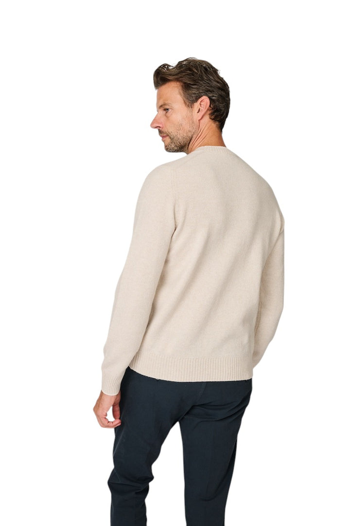 Gran Sasso Men pull trui ronde hals heren beige 23131/25011 054