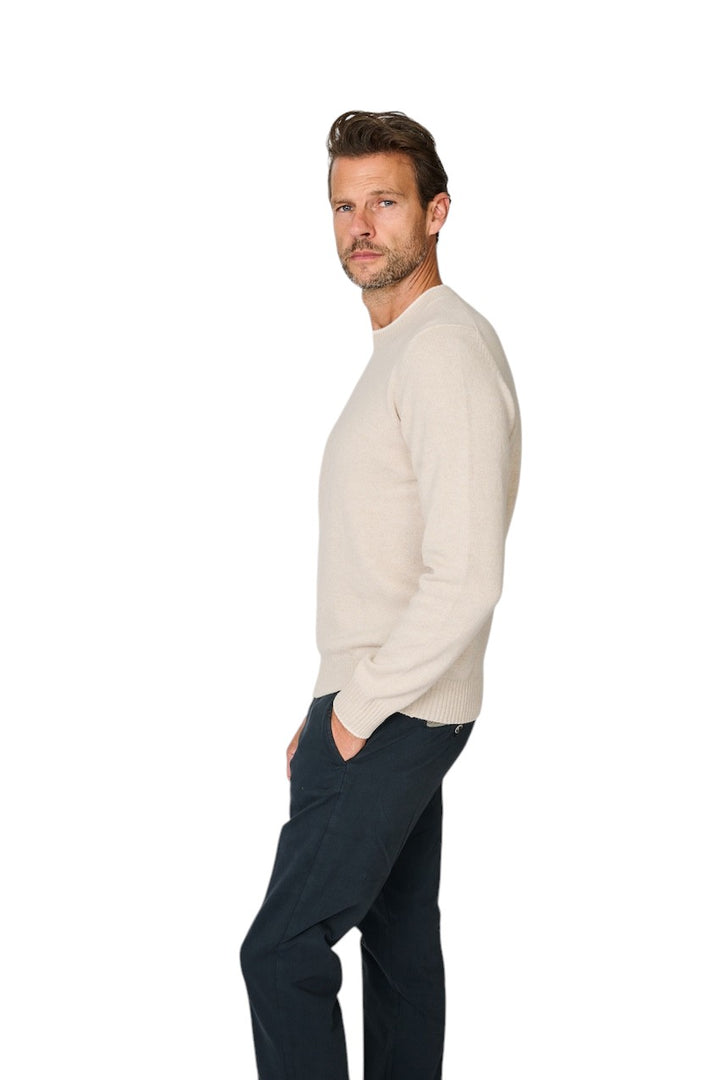 Gran Sasso Men pull trui ronde hals heren beige 23131/25011 054