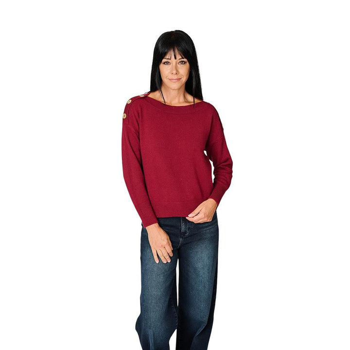 anneclaire-Pullover-für-Damen-bordeauxrot-d1853-857-024