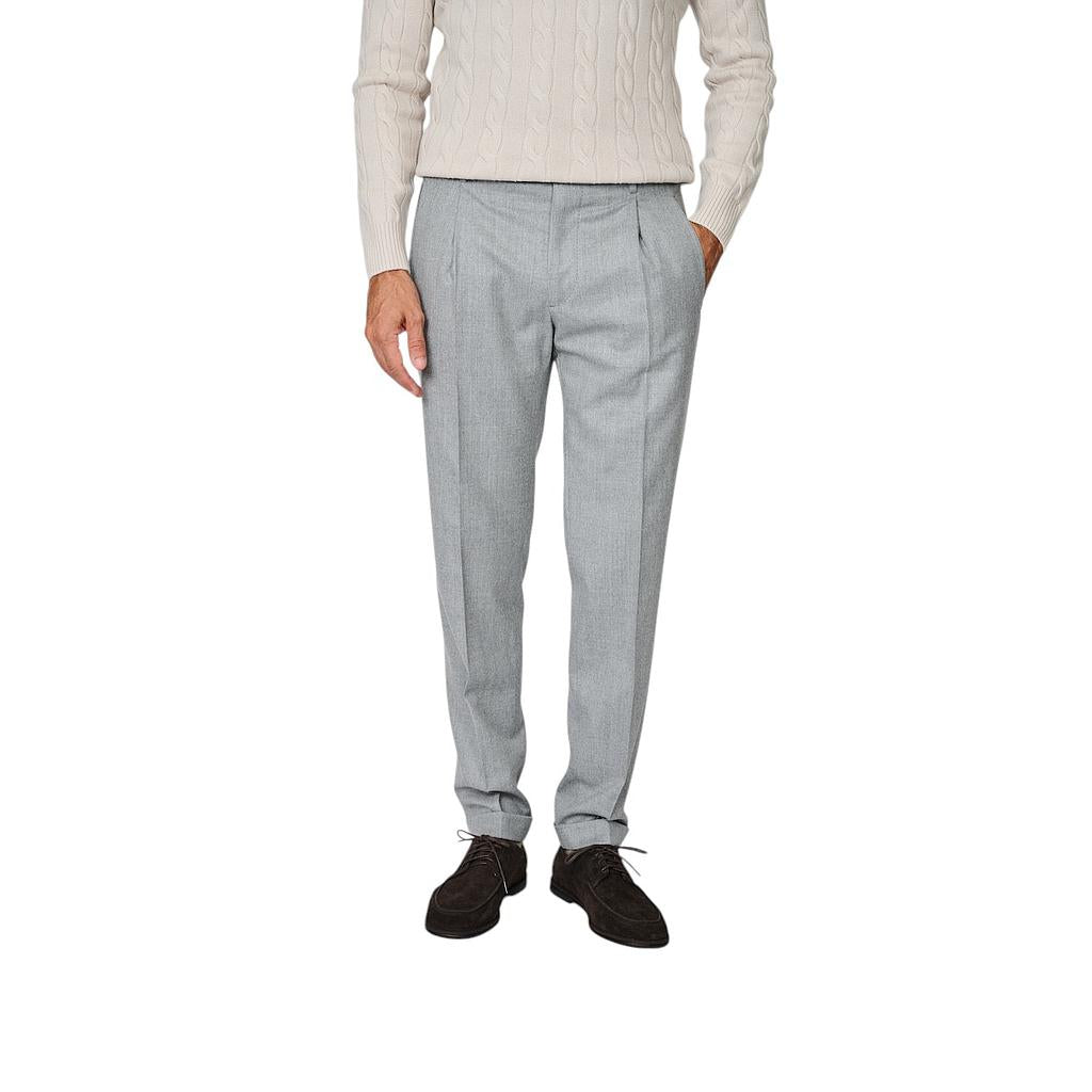 Berwich-Hose-Herren-grau-Contemporary-Fit-Flanell