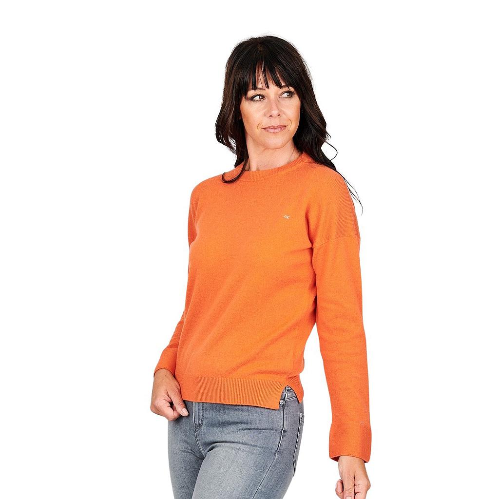 anneclaire-pull-trui-ronde-hals-dames-oranje-1