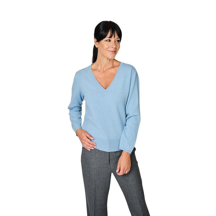 anneclaire-Pullover-V-Ausschnitt-Damen-Himmelsfarbe-d1839-857-21
