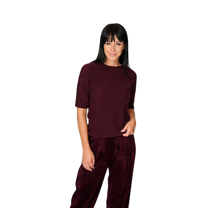 Antonelli-Pullover-Damen-Bordeaux-Fiemme