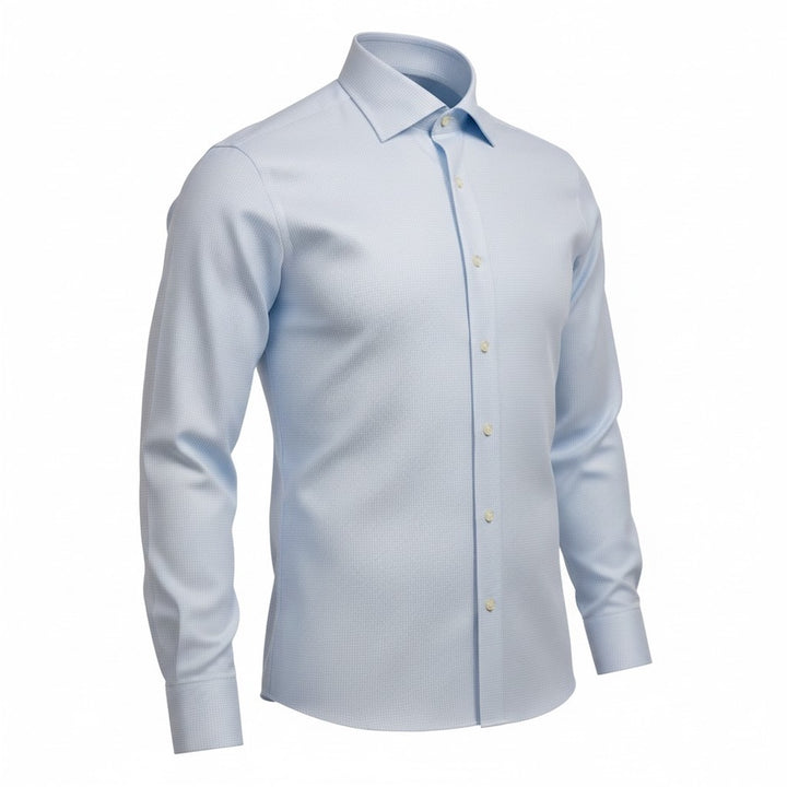 Stenstroms Hommes Chemise manches longues hommes bleu clair Régulier