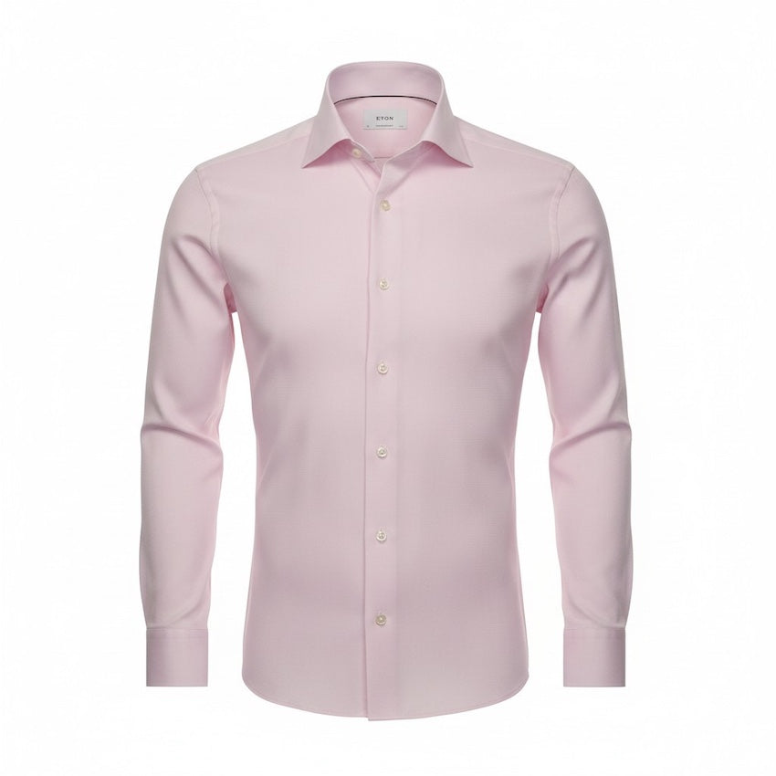 Eton} camisa de hombre manga larga rosa Slim