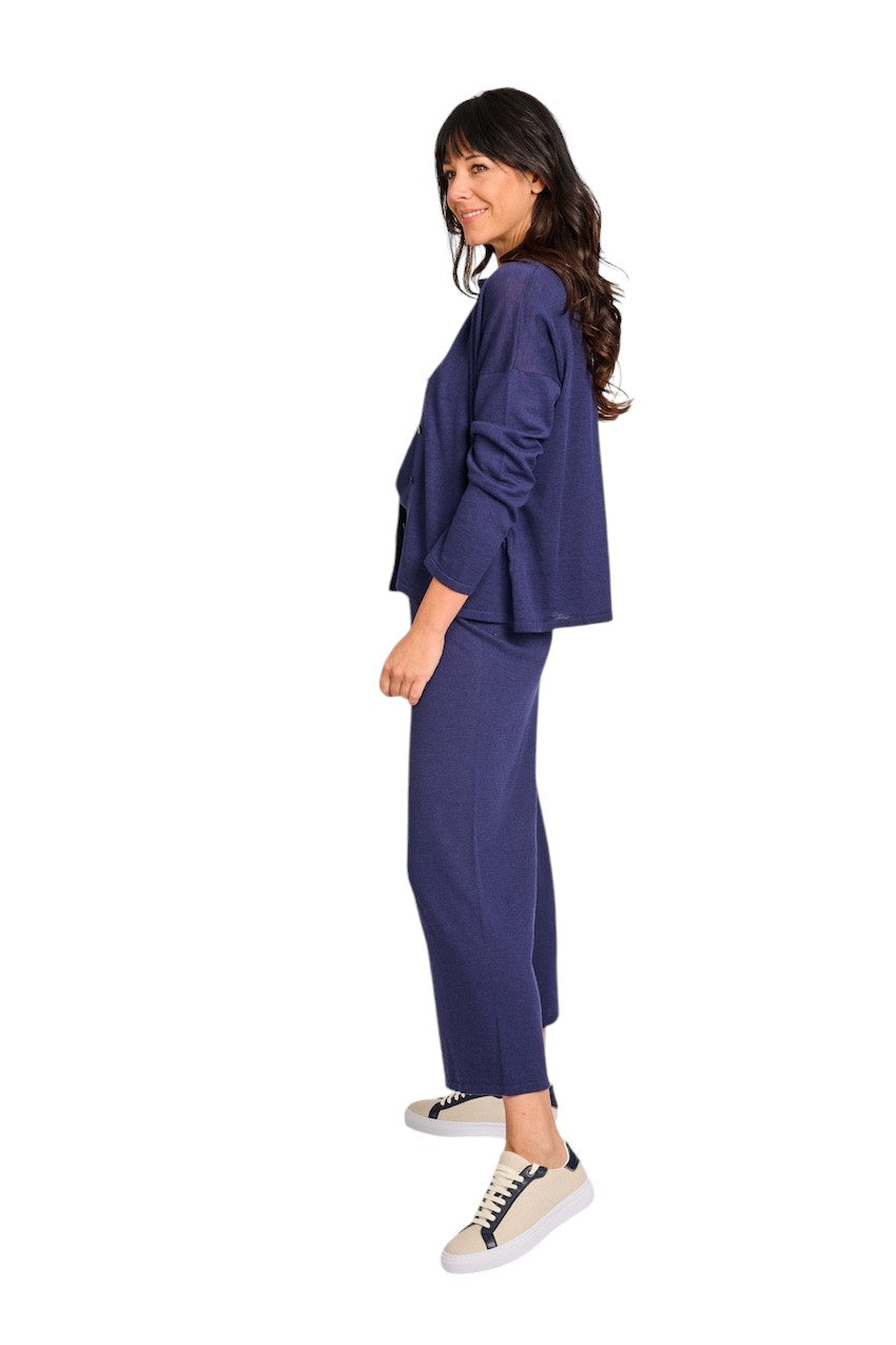 Anneclaire gilet dames bleu