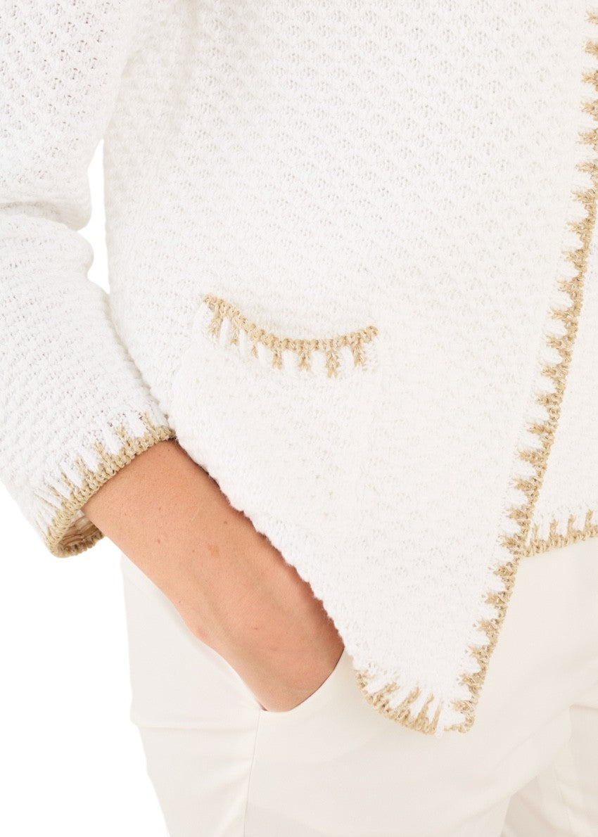 Anneclaire gilet dames wit D1580 785 201