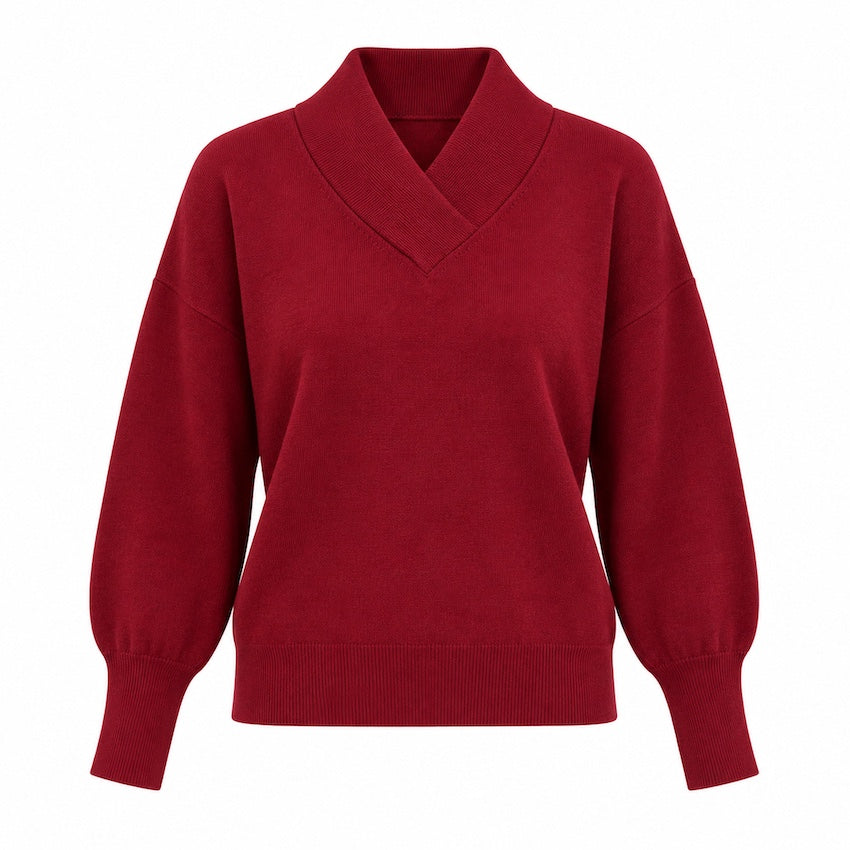 Anneclaire pull trui dames bordeaux D1844 857 024