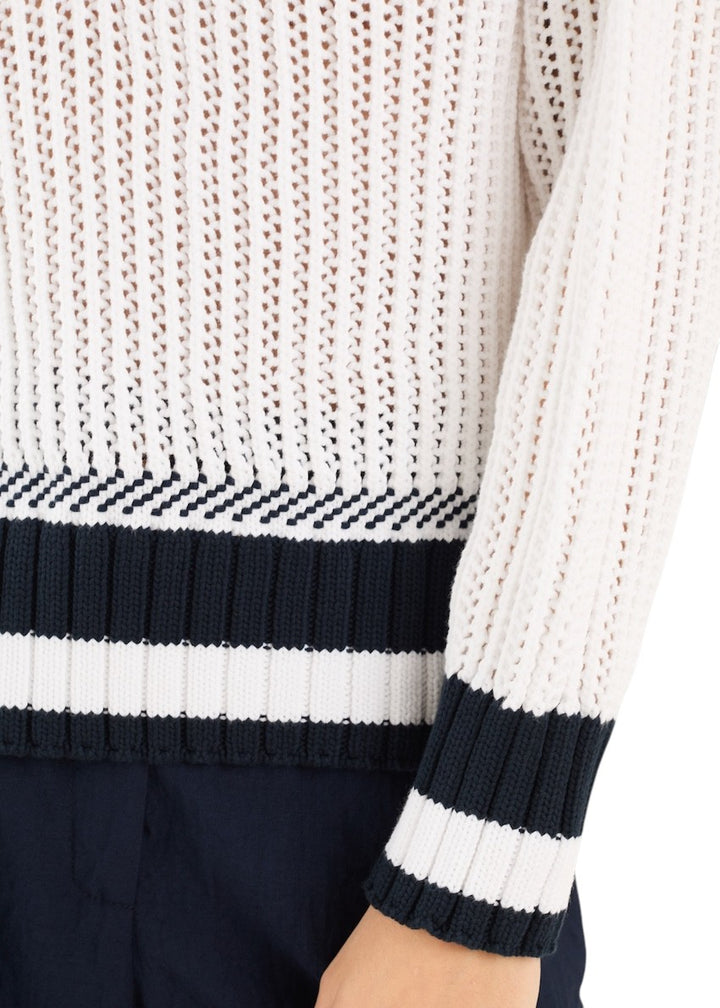 Anneclaire pull trui v-hals dames wit D1535 383 730