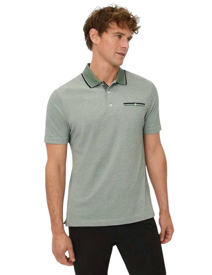 Brax Hommes polo manches courtes Vert Petter pour hommes