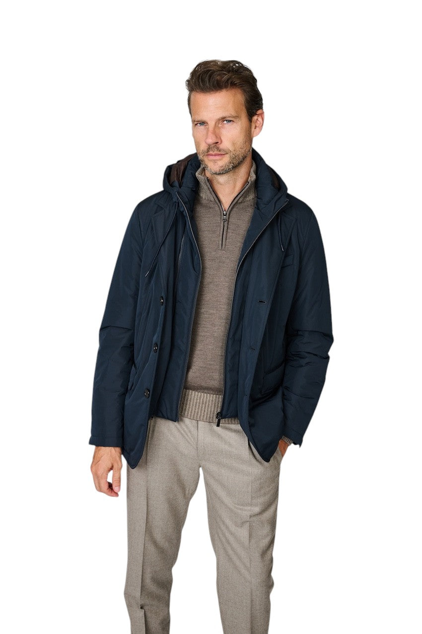 Cc Collection Corneliani mantel heren marine 28YAF3-2A20219 001