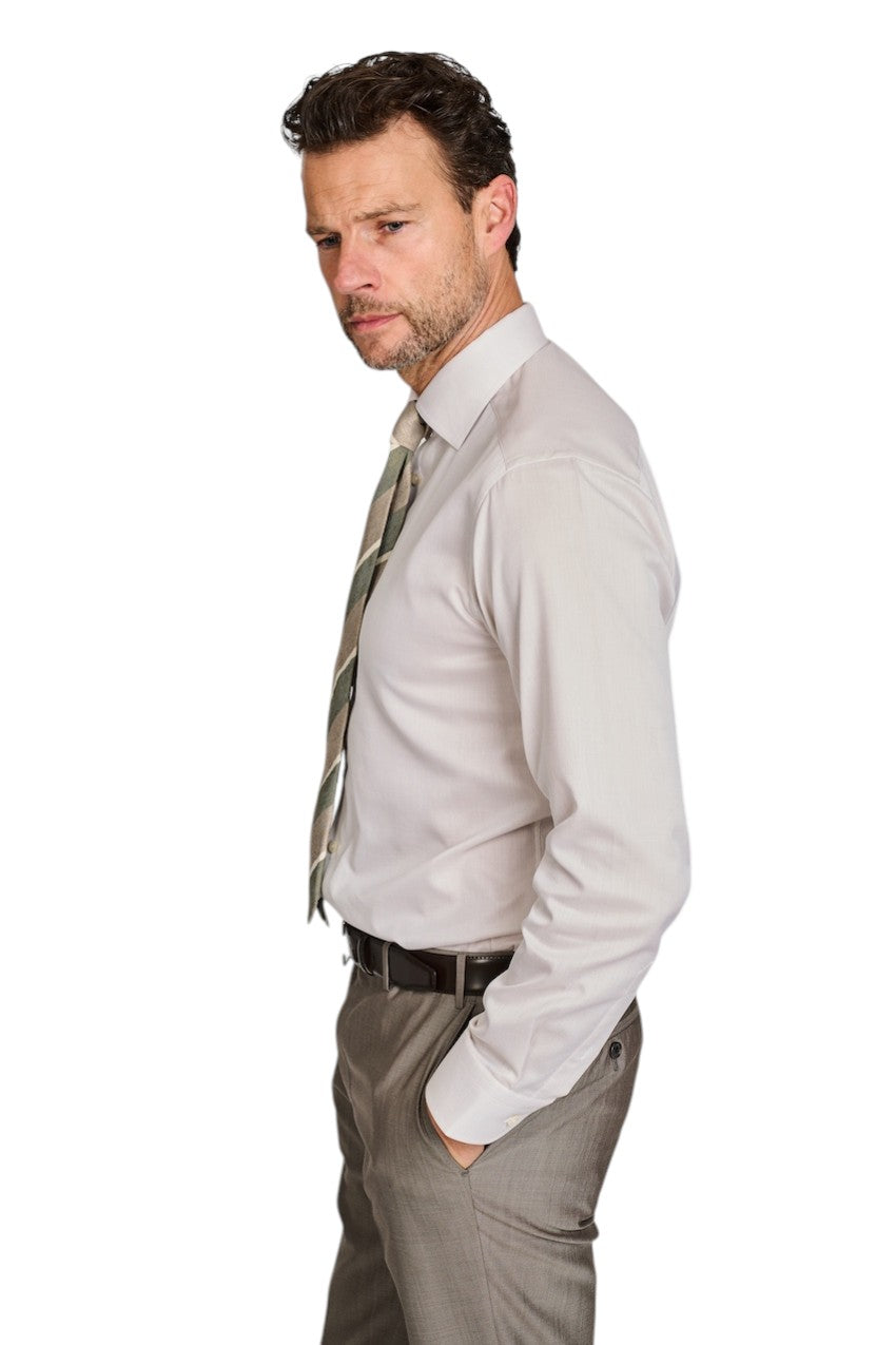 Eton hemd lange mouwen heren beige Slim 10001504232