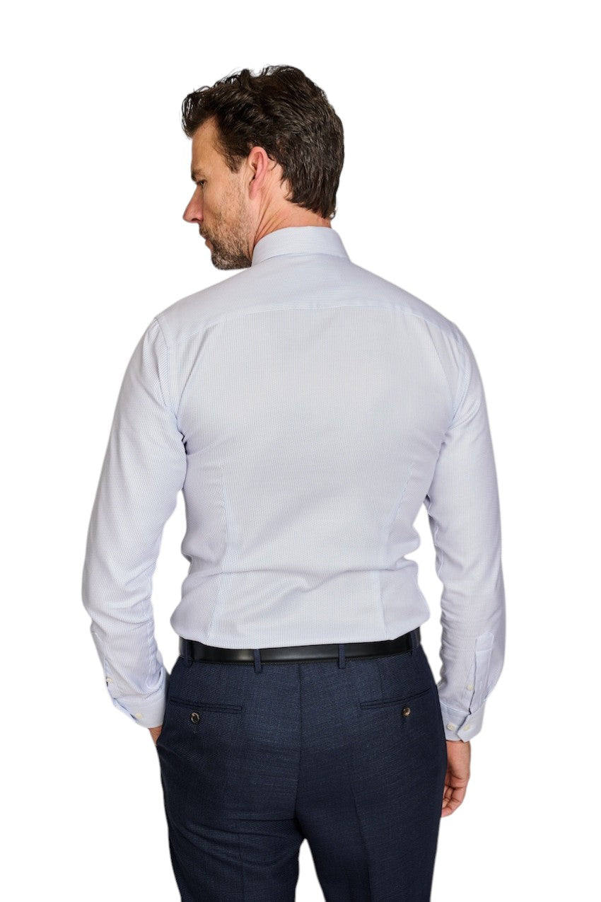 Eton hemd lange mouwen heren blauw Contemporary