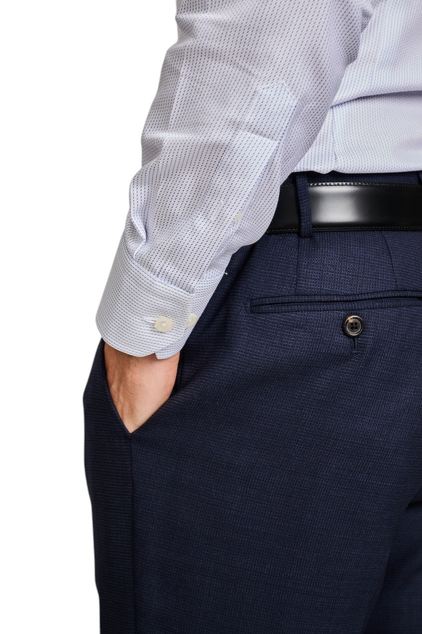 Eton hemd lange mouwen heren blauw Contemporary