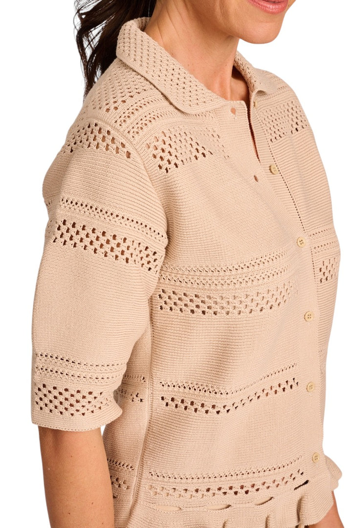 Fabiana Filippi gilet dames beige MAD275F492 D290 1261
