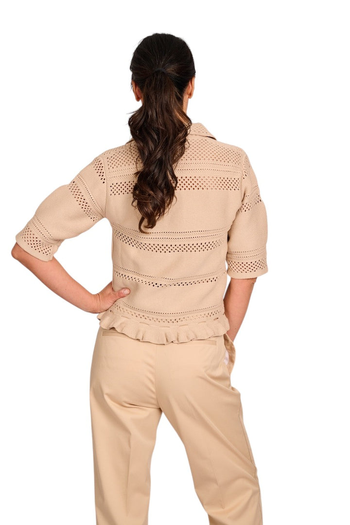 Fabiana Filippi gilet dames beige MAD275F492 D290 1261