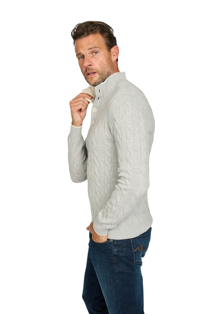 Gran Sasso Men pull trui heren licht grijs 23151 19672 044