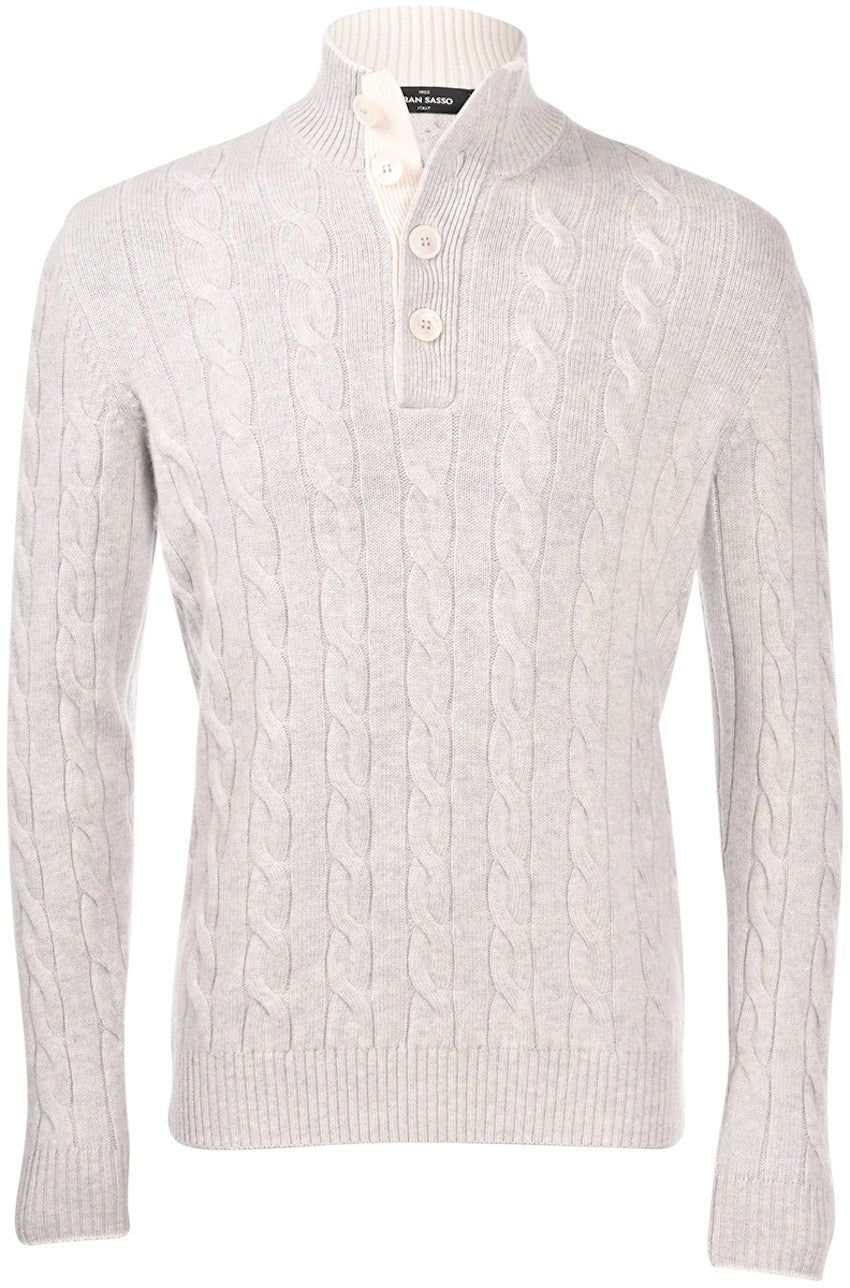 Gran Sasso Men pull trui heren licht grijs 23151 19672 044