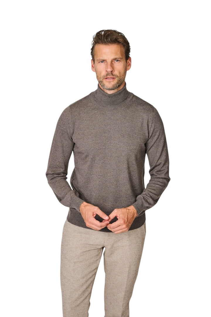 Gran Sasso Men pullover roll neck men's brown