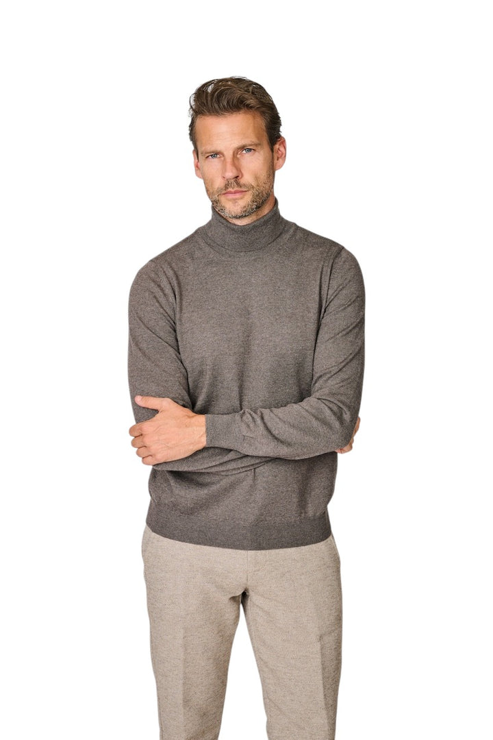 Gran Sasso Men pullover roll neck men's brown