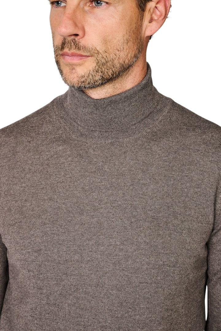 Gran Sasso Men pullover roll neck men's brown