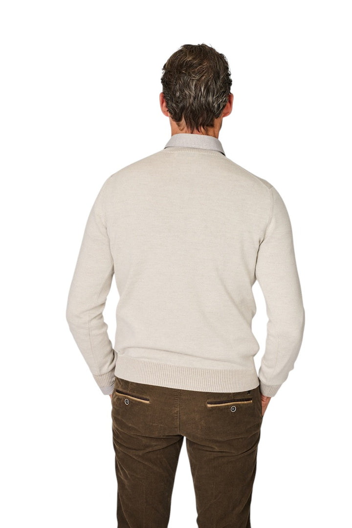 Gran Sasso Men pullover round neck men's beige