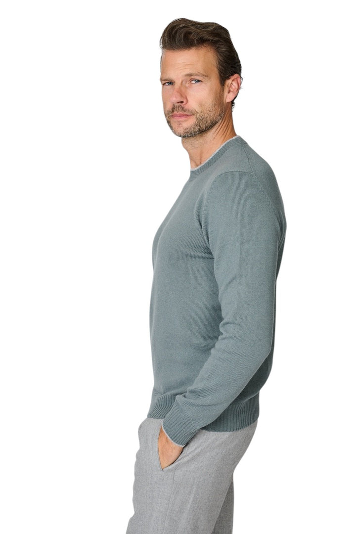 Gran Sasso Männer Pullover Rundhals Herren grün