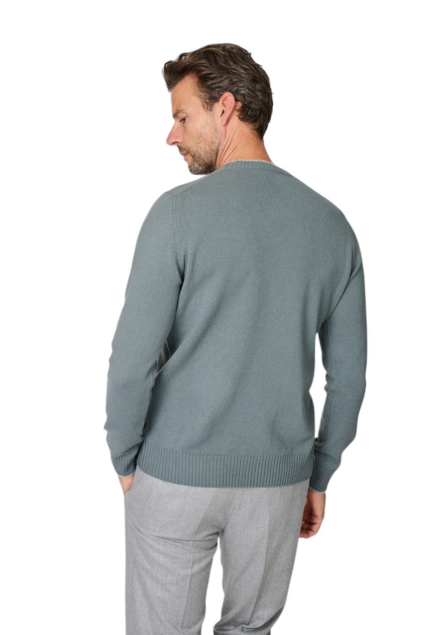 Gran Sasso Männer Pullover Rundhals Herren grün