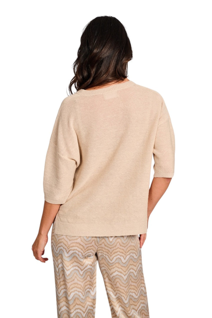 Hemisphere pull trui v-hals dames zand 251X844-12 7308