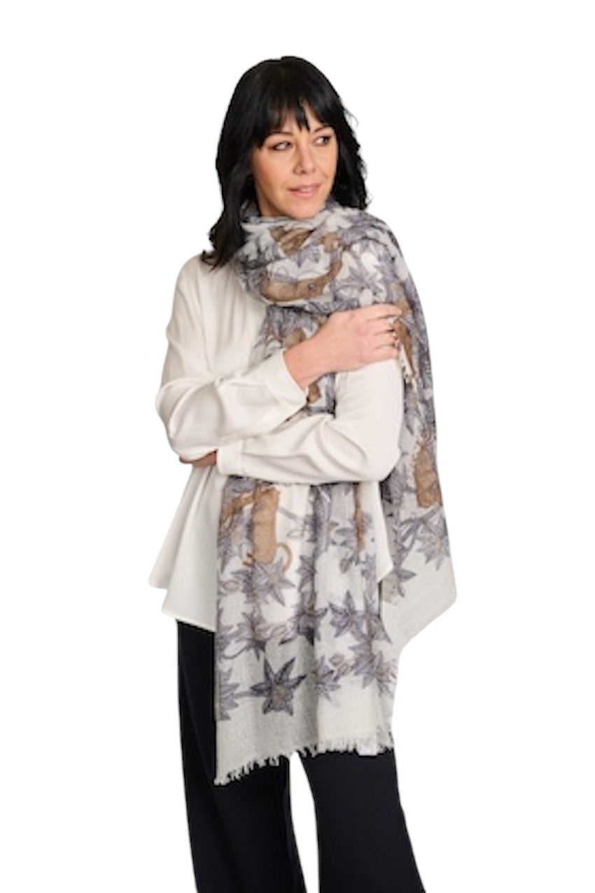 Hemisphere sjaal dames blauw OJUNGLES-BWB 261A