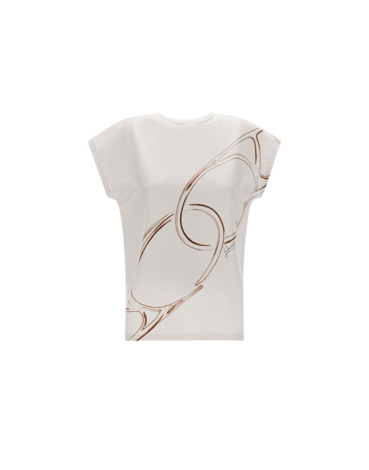 Herno Women t-shirt korte mouwen dames wit JG000279D-52009-1021