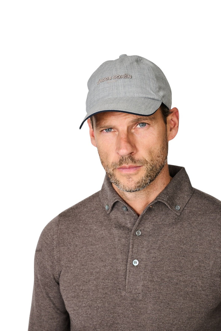 Jacob Cohen Men muts-pet heren grijs JUM_A0070 001 S4398 B733