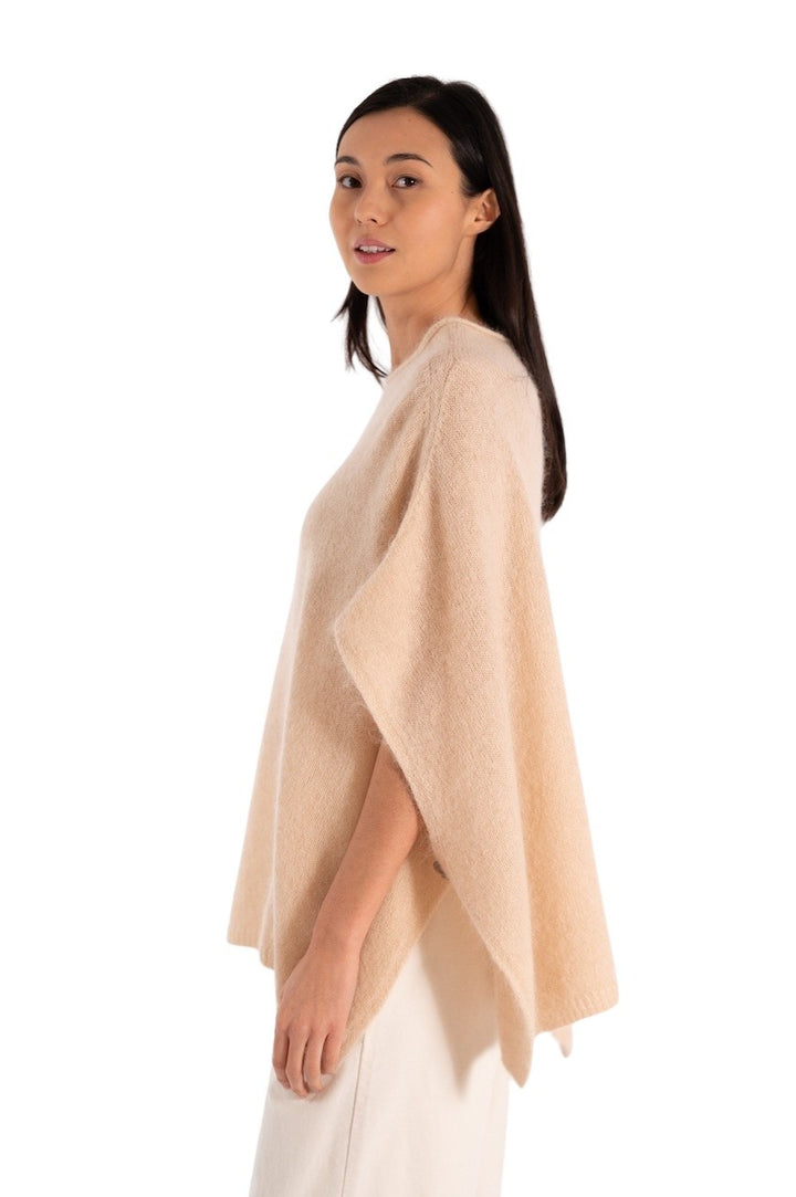 Jeff poncho dames beige