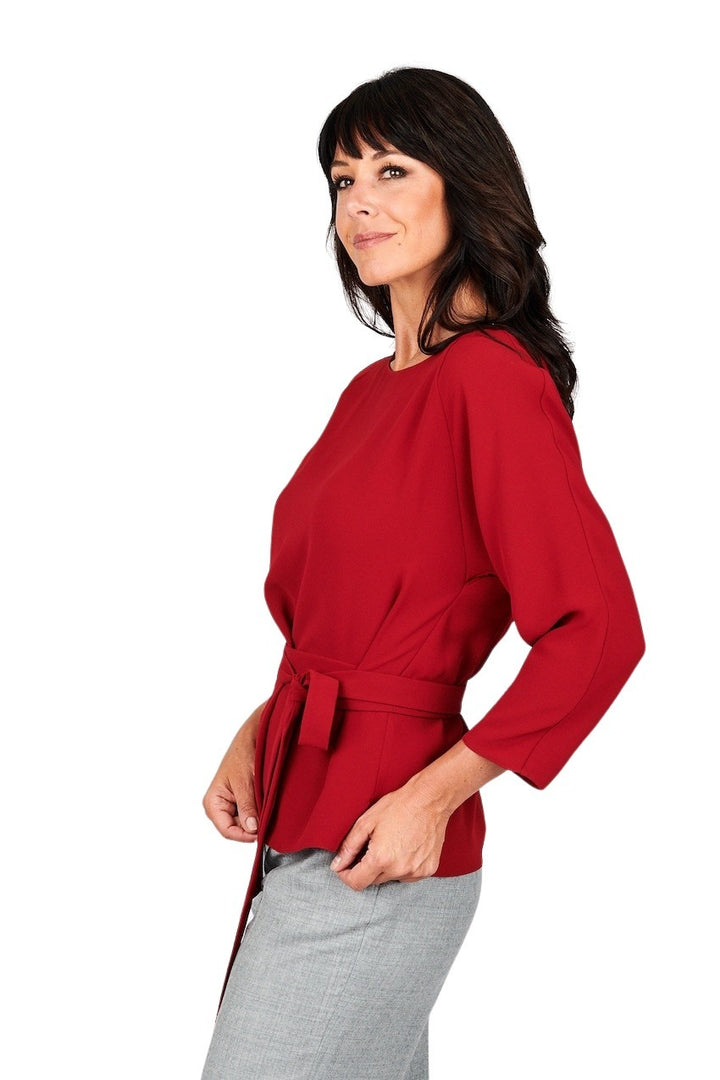 Natan Collection blouse dames donker rood