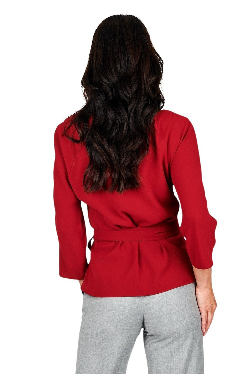 Natan Collection blouse dames donker rood