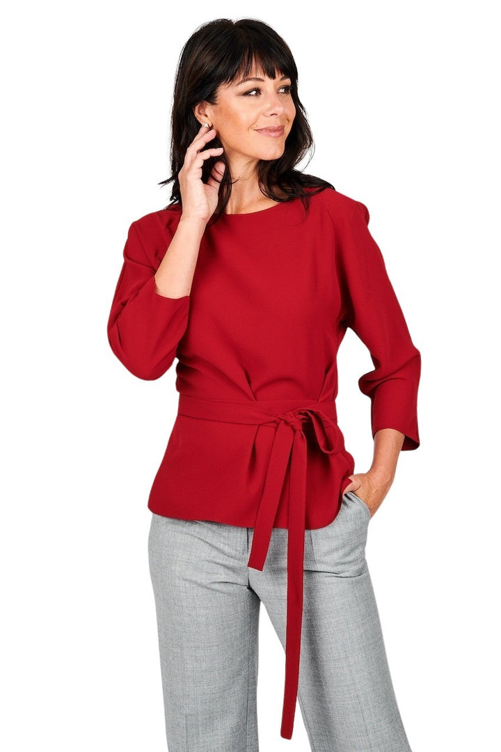 Natan Collection blouse dames donker rood