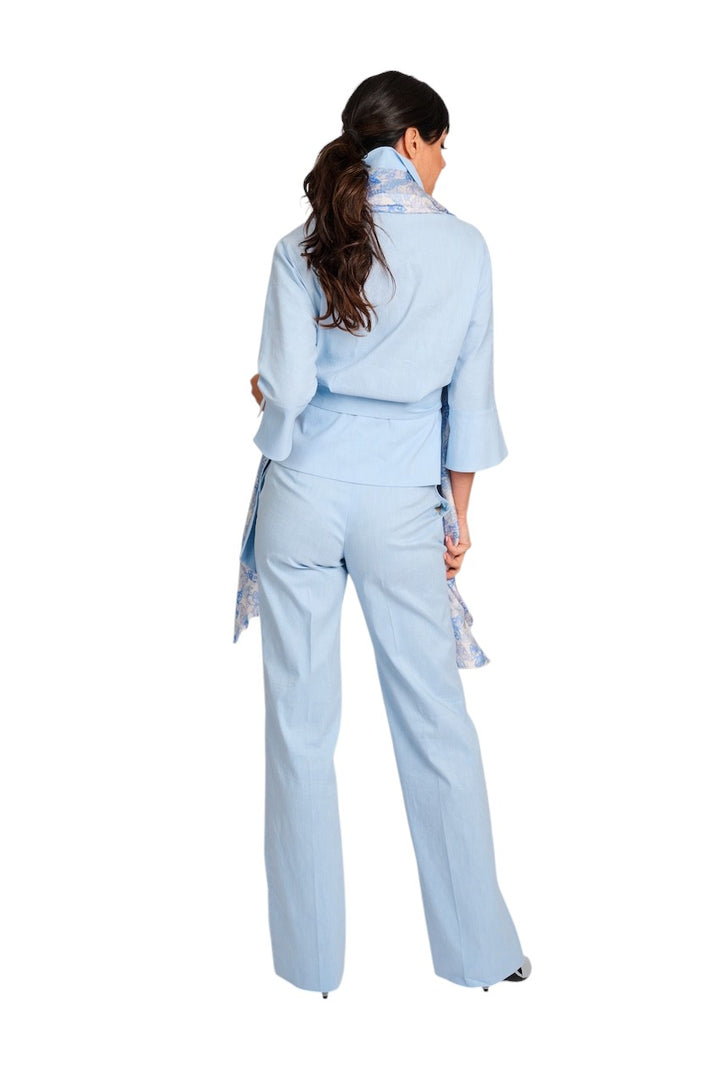 Natan Collection blouse dames licht blauw CORSE-N1CA02-222