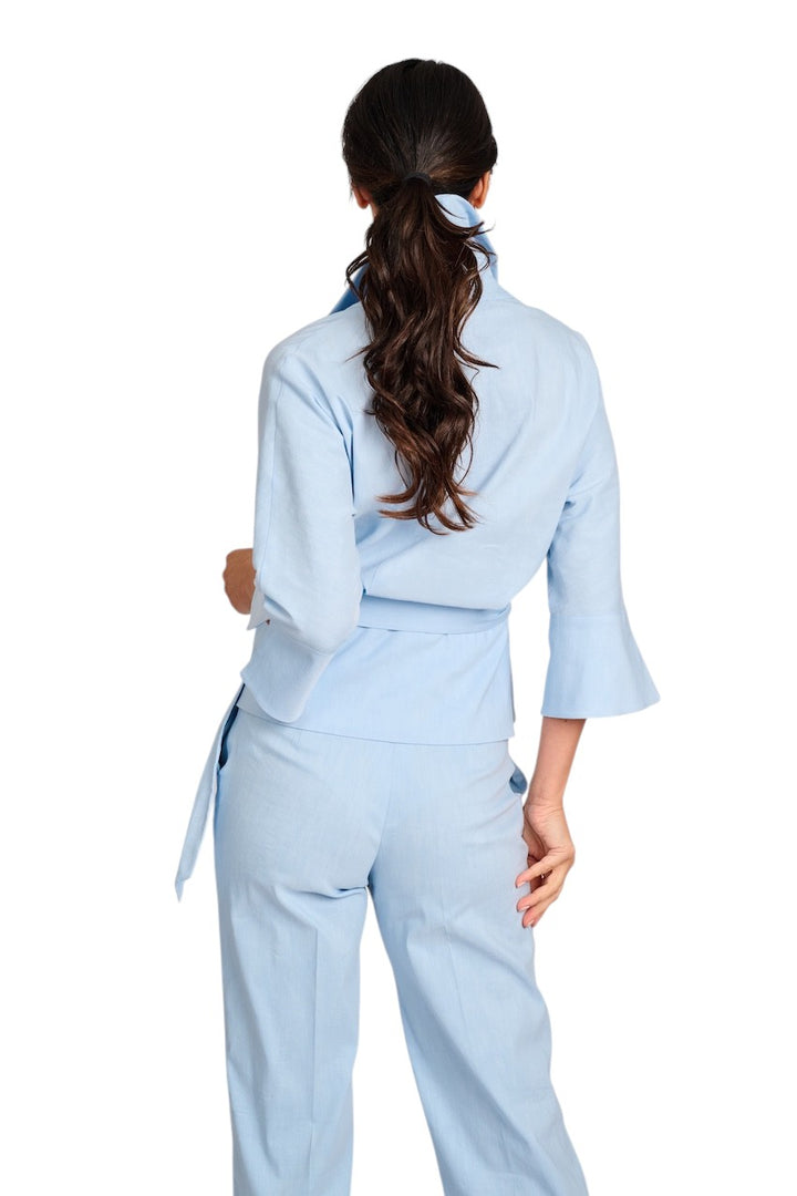 Natan Collection blouse dames licht blauw CORSE-N1CA02-222