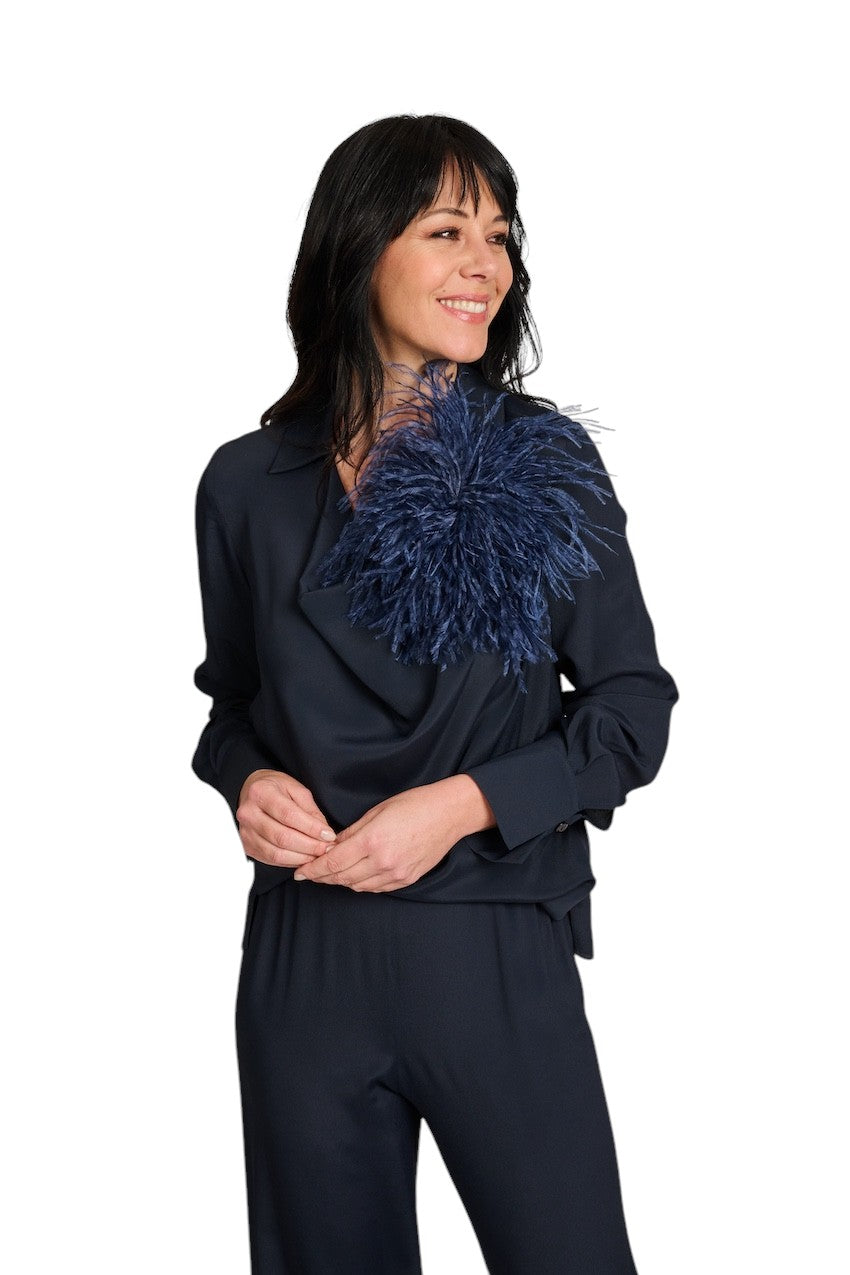 Natan Collection blouse dames marine ETOILE-J5CES01 140