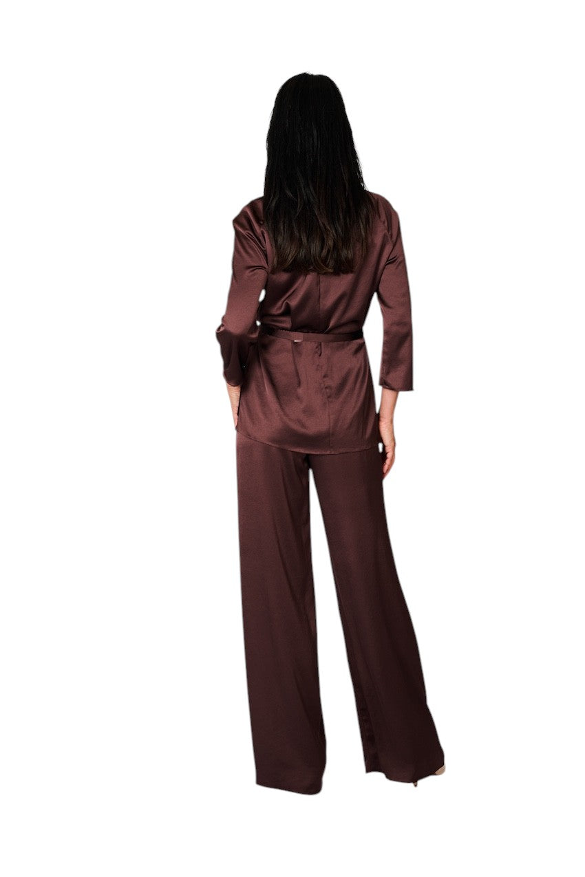 Natan Collection broek dames aubergine FICEO-JTBT02 310