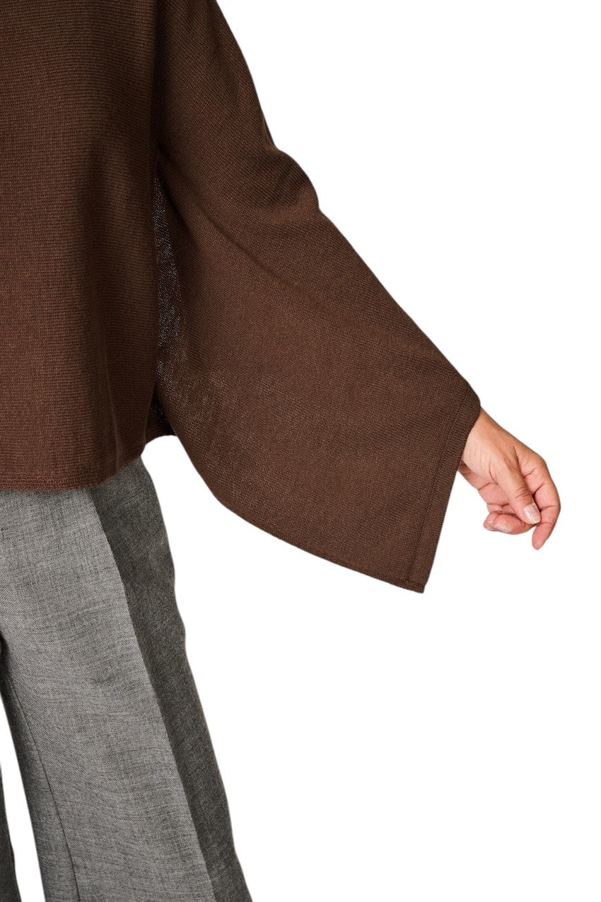 Natan Collection cape dames bruin ORY-WOOL 246